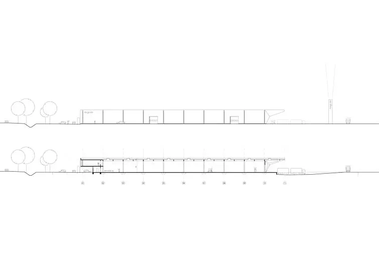 Ansicht und Längschnitt Ansicht und Längschnitt
