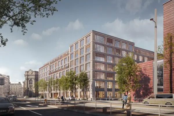 Stadtquartier &raquo;Urbanum 1&laquo; in Leipzig: Visualisierung von Nordost