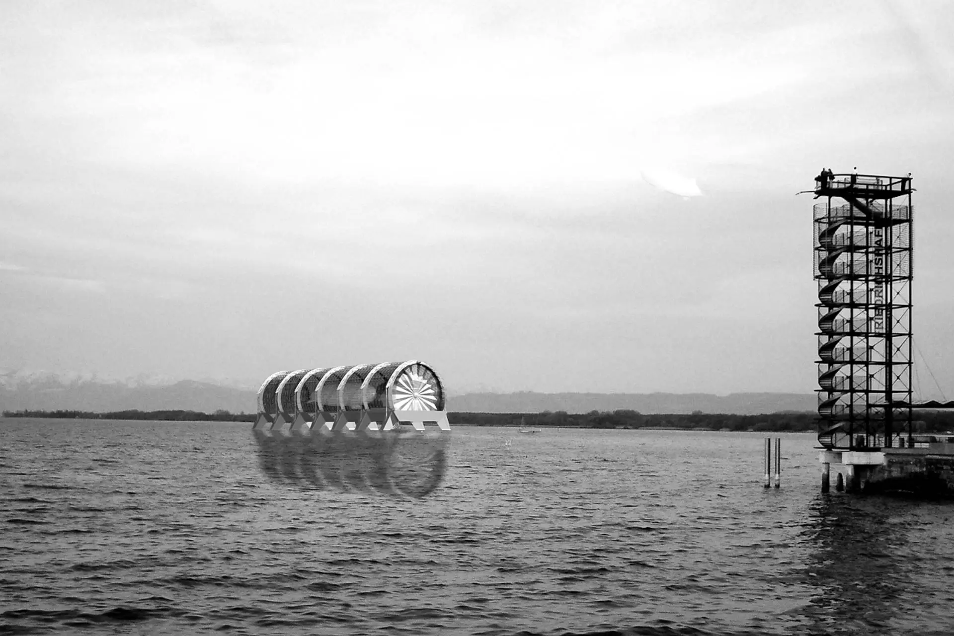 der Hangar vor Friedrichshafen