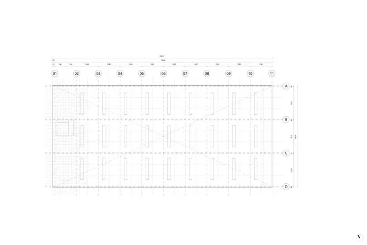 Grundriss des Konstruktionsrasters Grundriss des Konstruktionsrasters